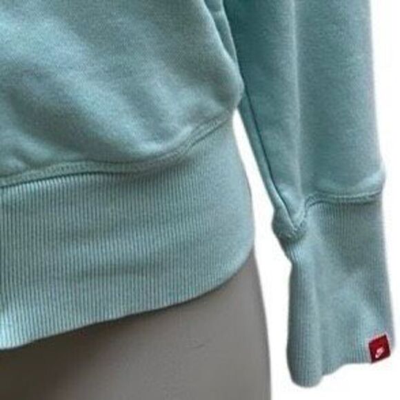 Nike Hoodie Anorak Sweatshirt Youth Girls Large Seafoam Green Full Zip Thumbhole - Picture 9 of 12
